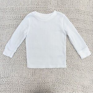 Cat & Jack Long Sleeve White Thermal Knit T-Shirt for Toddler 2T